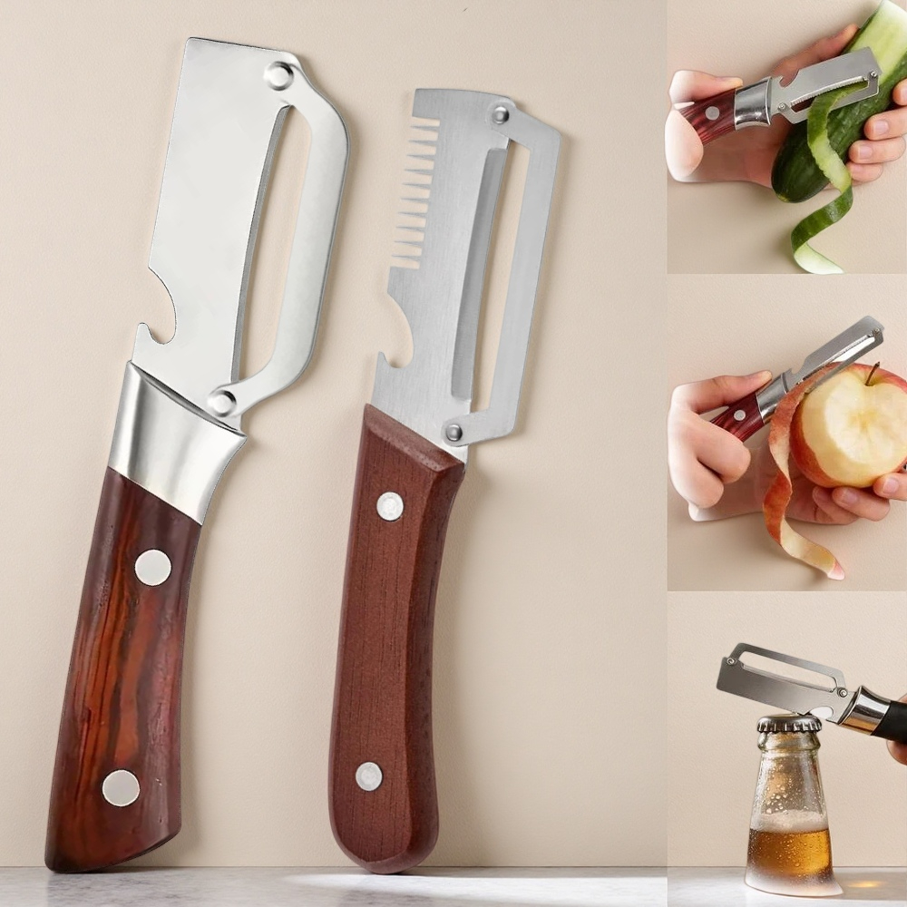 Kitchen Appliances For Cooking - 2Pcs Multifunctional Stainless Steel Vegetable Peeler,
