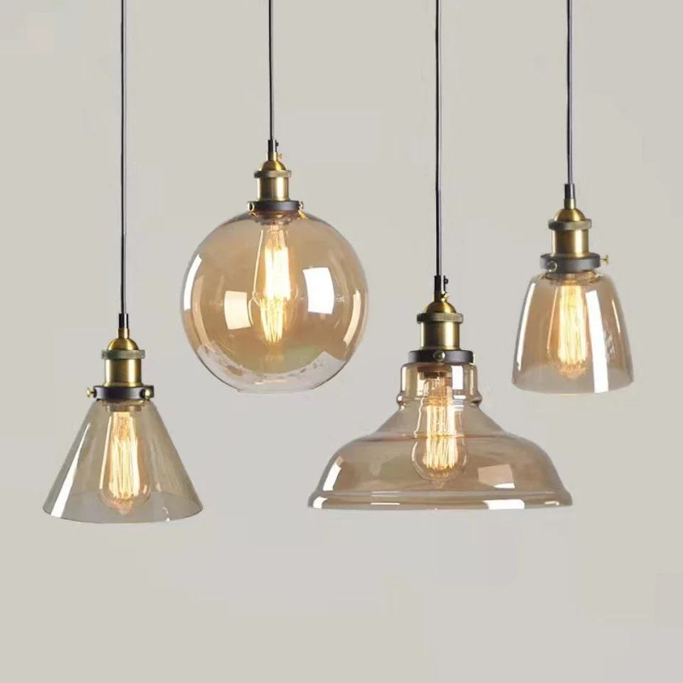 Kitchen Appliances In White - Nordic Retro Style Glass Pendant Lamp