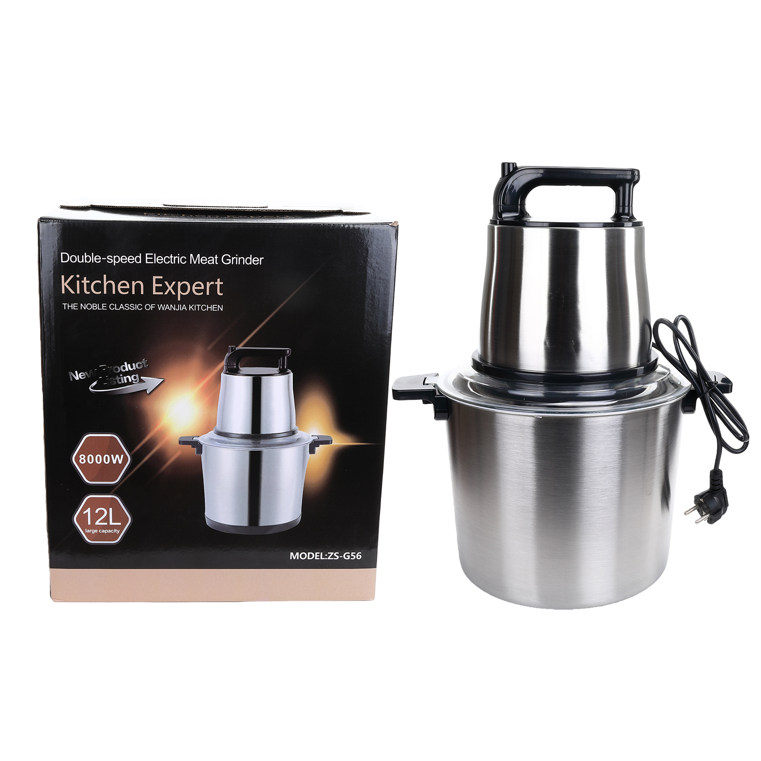 Food Processor Large - 6/8/12L Large Capacity Food Processor Meat