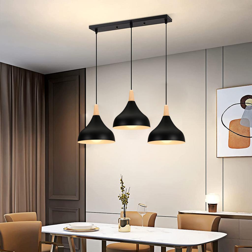 Nordic Wood LED Pendant Lights - Kitchen Appliances In White reseña y precio