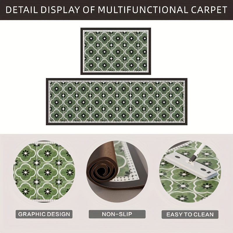 VIKAMA Premium Modern Carpet F - Kitchen Appliances Green reseña y precio