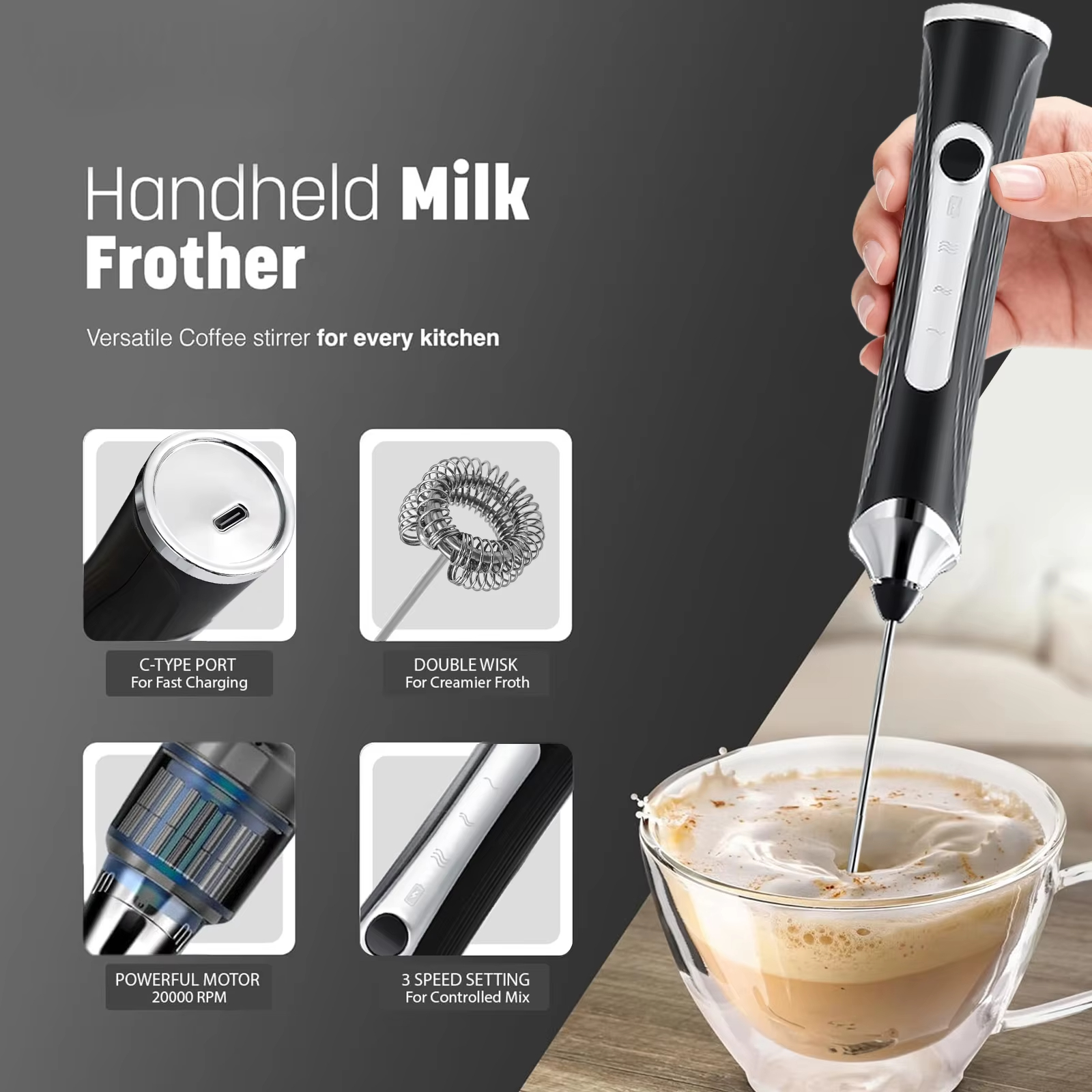 Electric milk frother, milk co - Kitchen Appliances Australia reseña y precio