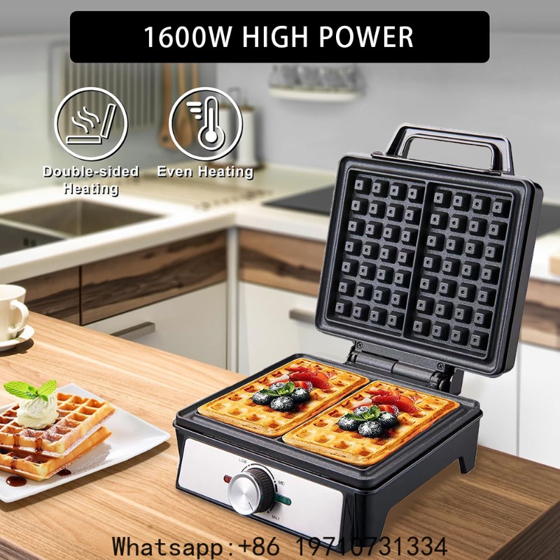 Waffles Maker 2 Slices Adjusta - Waffle Iron Belgian reseña y precio