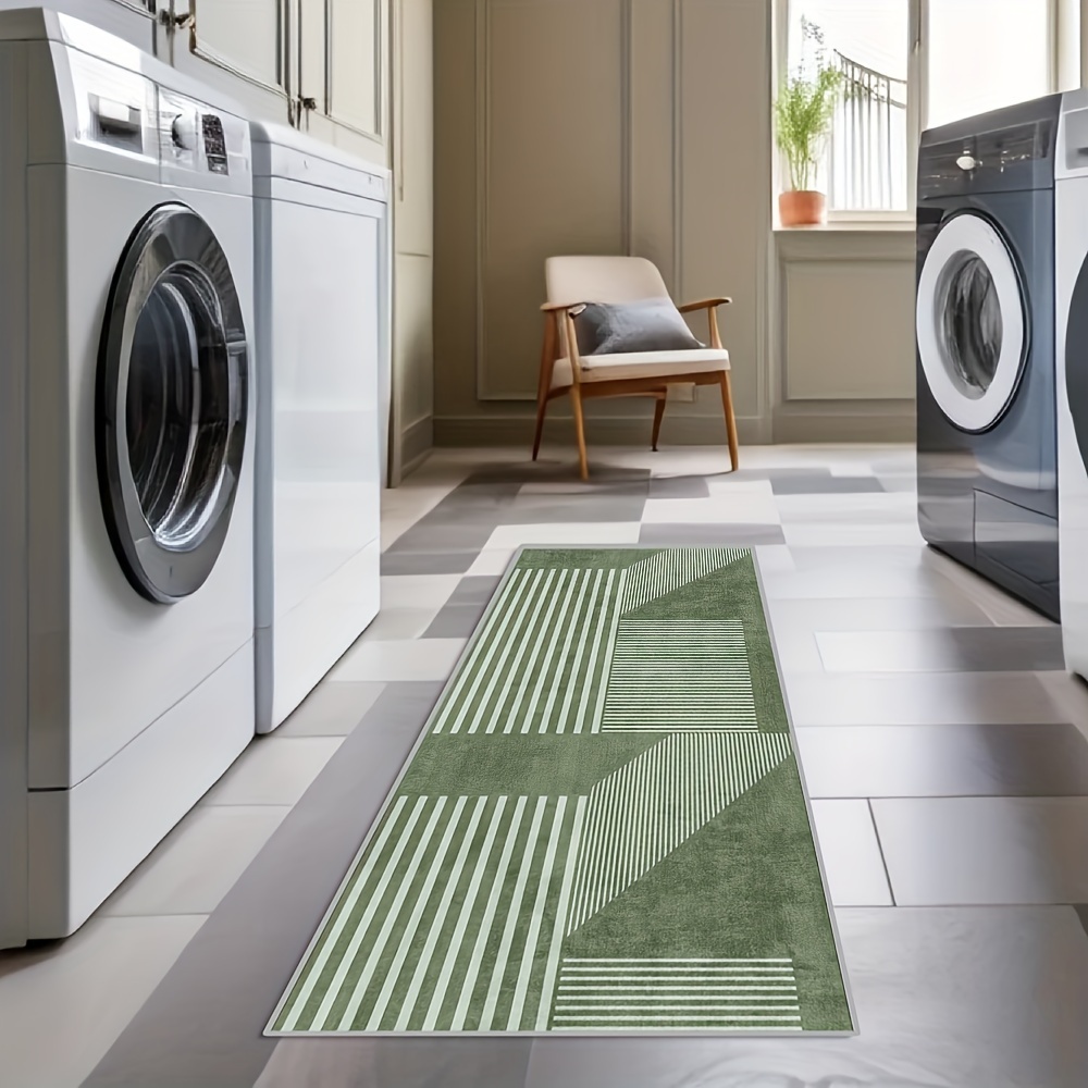VIKAMA Striped Green Carpet Ki - Kitchen Appliances Green reseña y precio