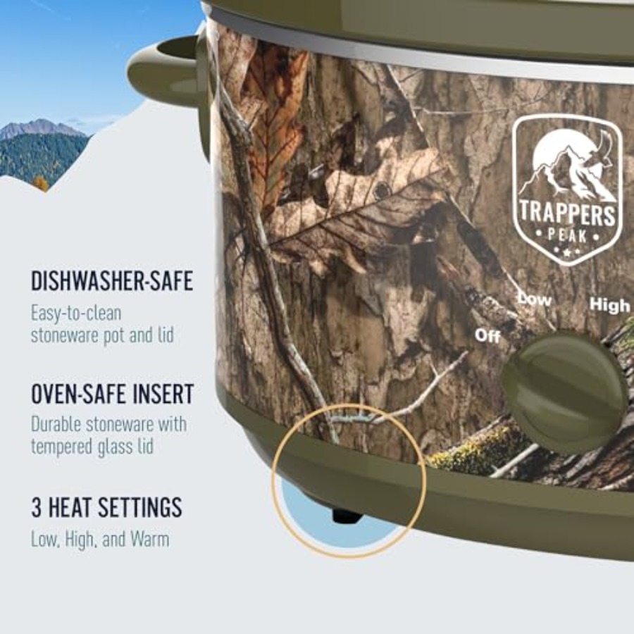 7 Quart Oval Slow Cooker Pot w - Kitchen Appliances Green reseña y precio
