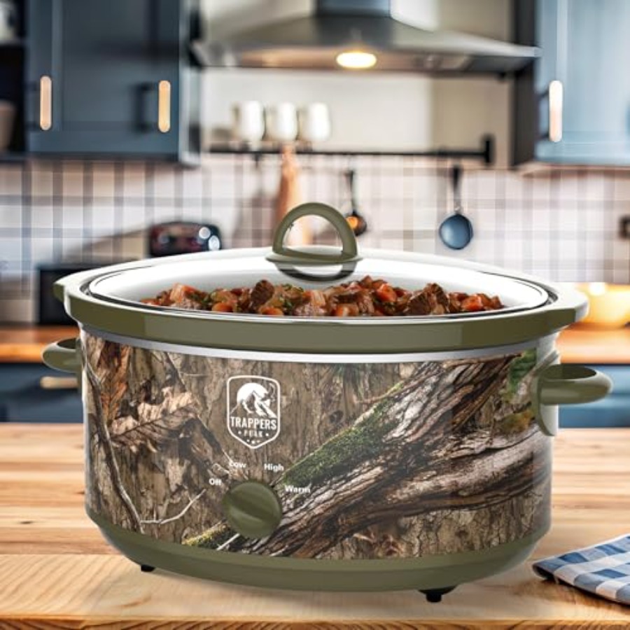 7 Quart Oval Slow Cooker Pot w - Kitchen Appliances Green reseña y precio