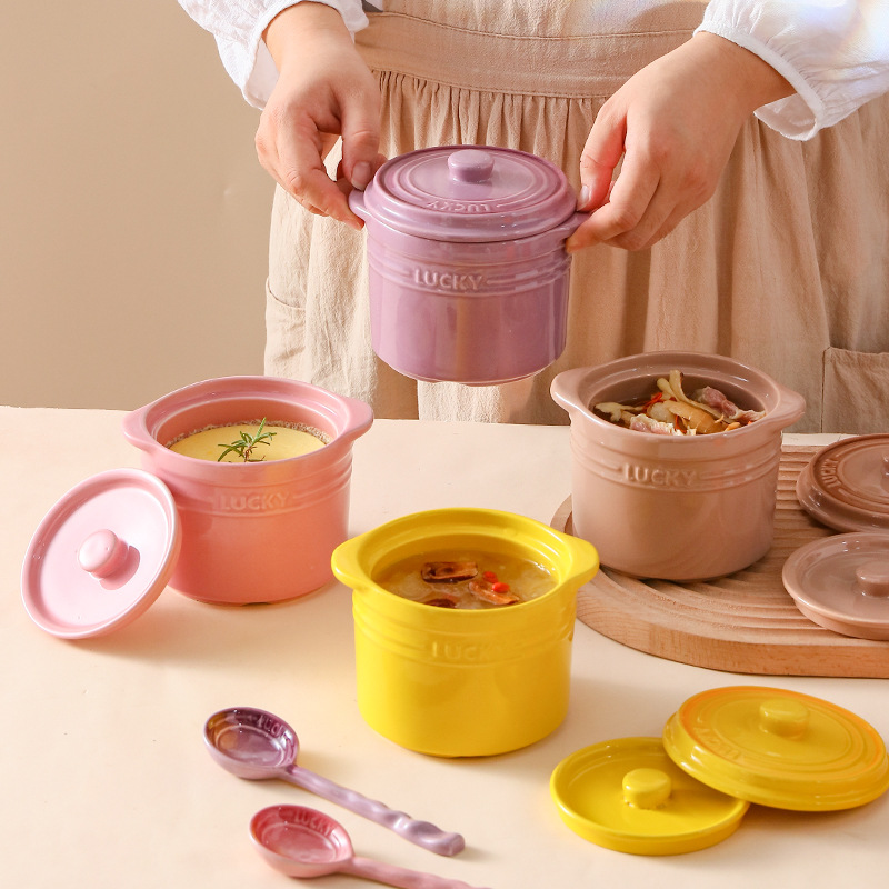 Double Lid Ceramic Bowl,Bird's - Kitchen Appliances For Cooking reseña y precio