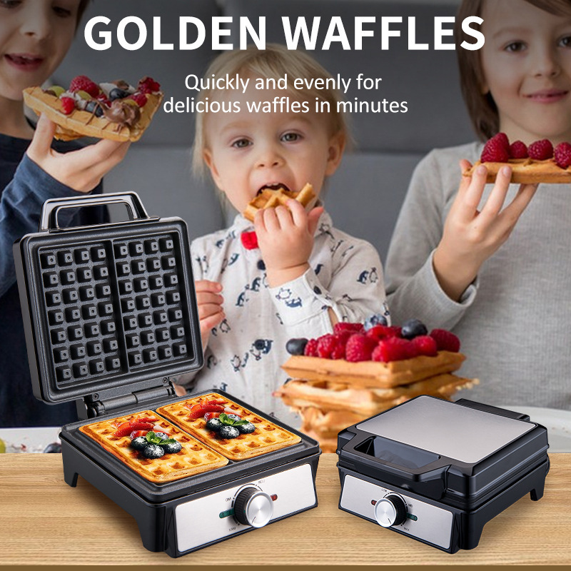 Waffles Maker 2 Slices Adjusta - Waffle Iron Belgian reseña y precio