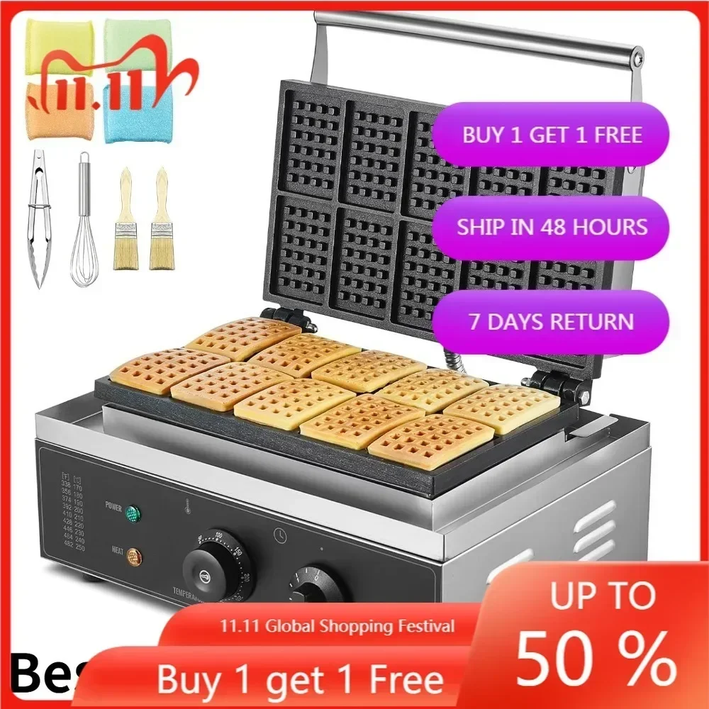 BestsellerVEVOR Premium Waffle - Waffle Iron Belgian reseña y precio