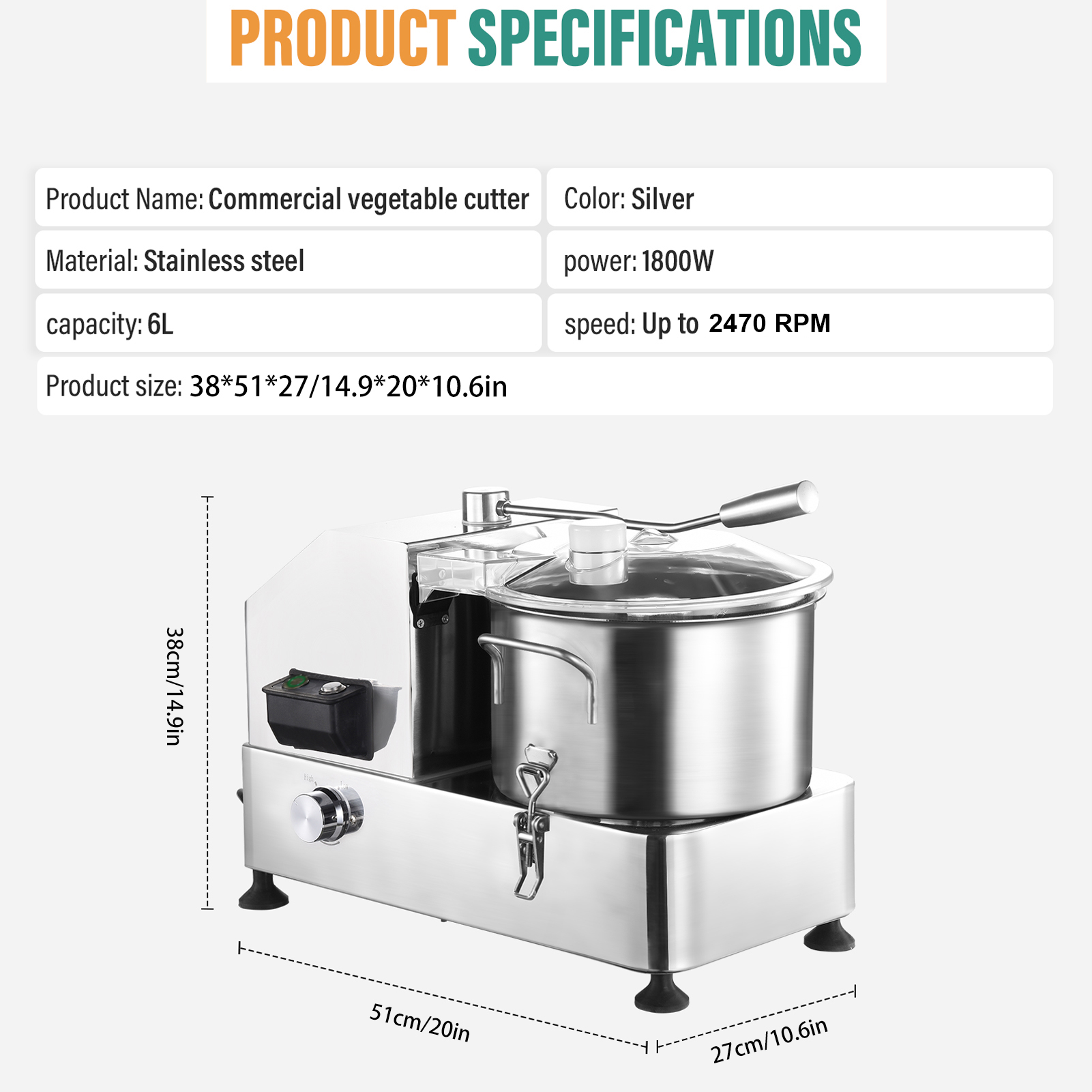 Food Processor Variable Speed  - Food Processor Large reseña y precio