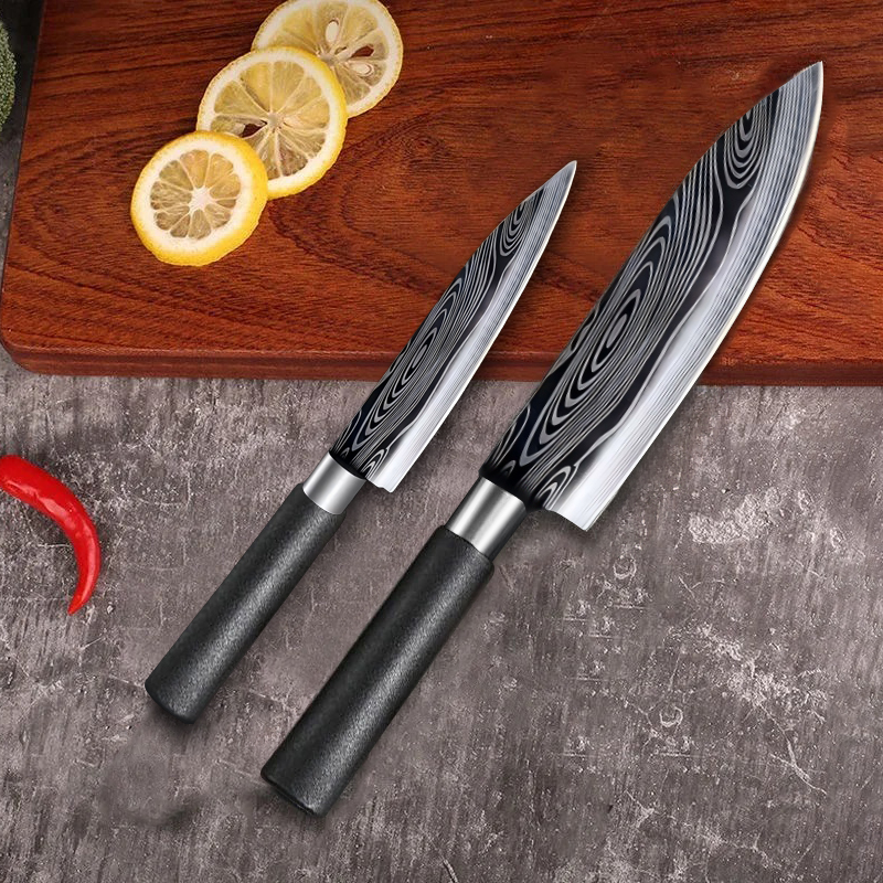 Damascus pattern Kitchen Knife - Kitchen Appliances For Cooking reseña y precio