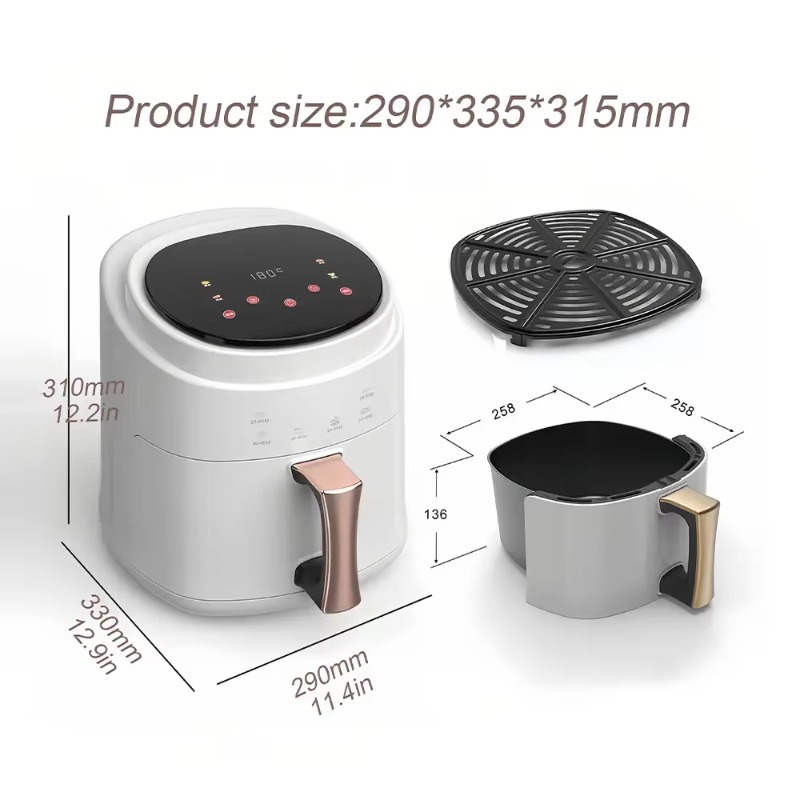 2800W 5L 6L 8L Digital Control - Air Fryer 5L Digital reseña y precio