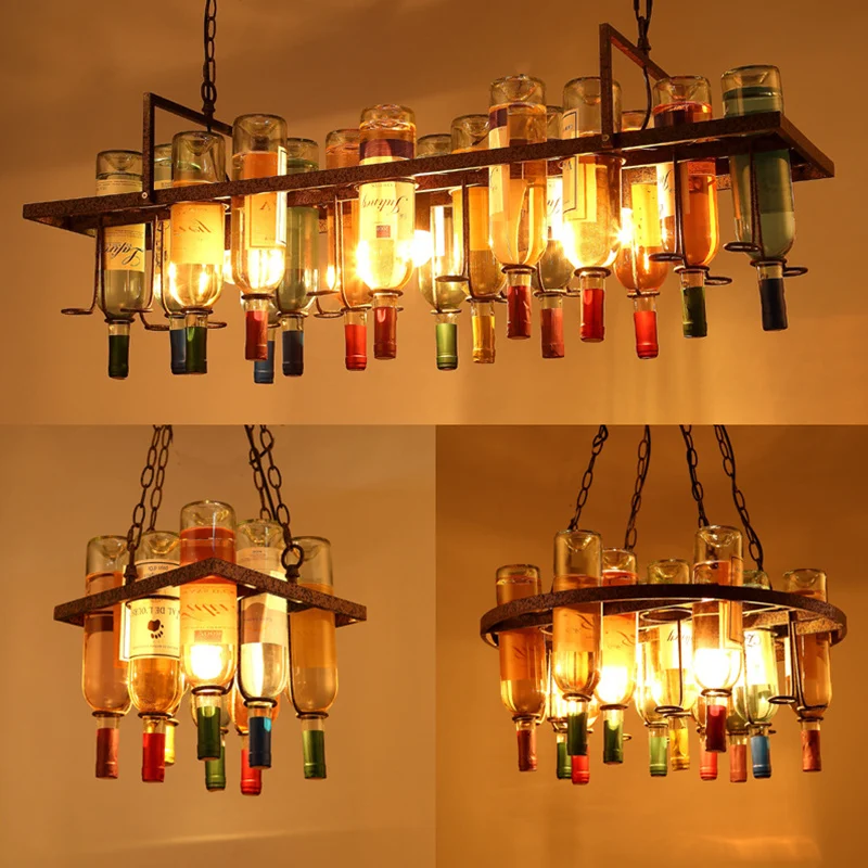 Vintage Wine Bottle Iron Led L - Kitchen Appliances Green reseña y precio