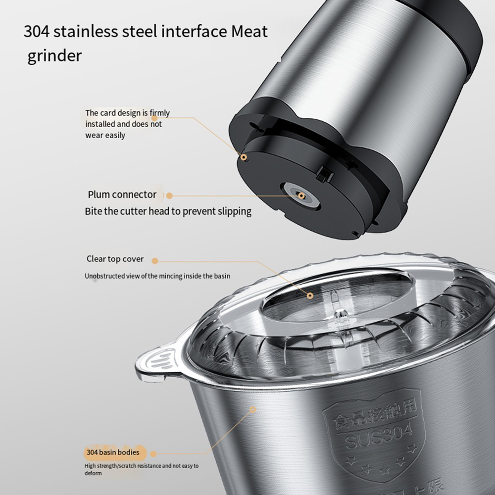 3L / 2L Electric Meat Grinder  - Food Processor Large reseña y precio