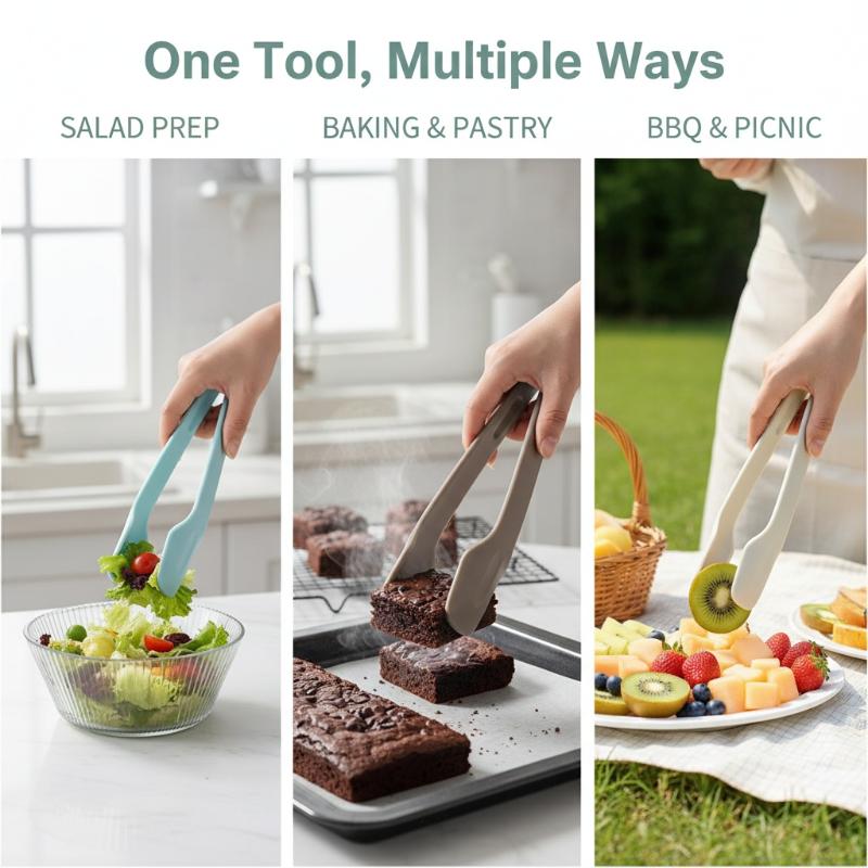 3pcs Plastics Food Tongs NonSl - Kitchen Appliances For Cooking reseña y precio