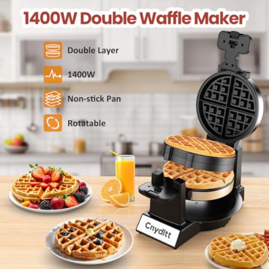 Double Waffle Maker 1400W Rota - Waffle Iron Belgian reseña y precio