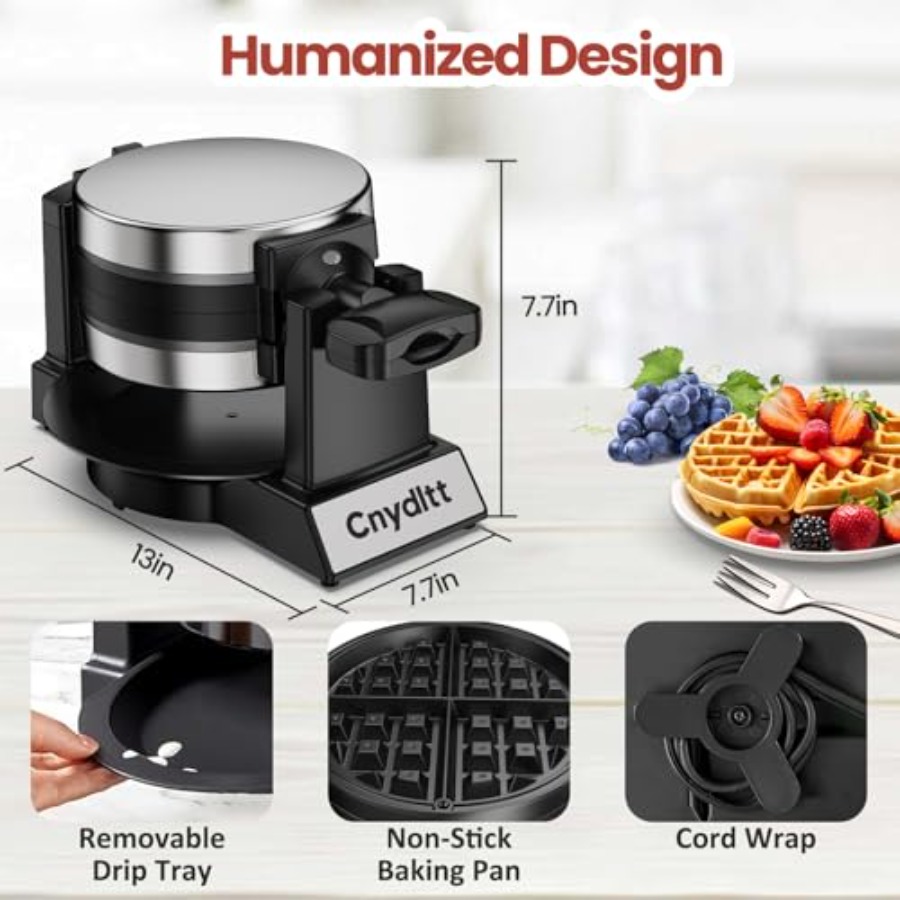 Double Waffle Maker 1400W Rota - Waffle Iron Belgian reseña y precio