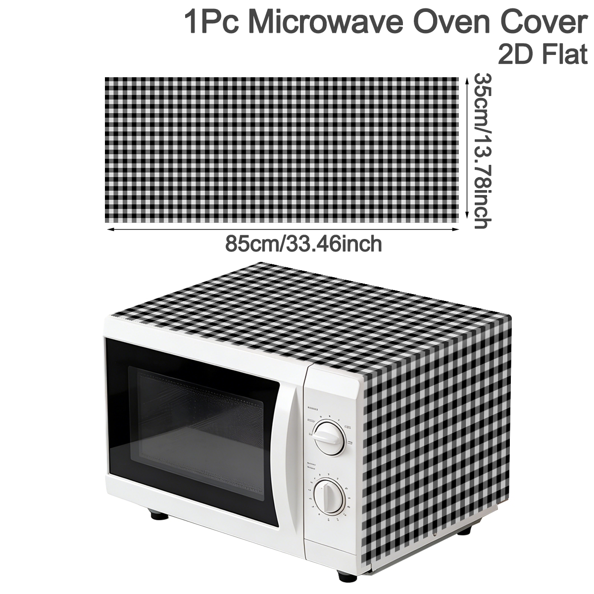 Black White Plaid Microwave Ov - Kitchen Appliances In White reseña y precio