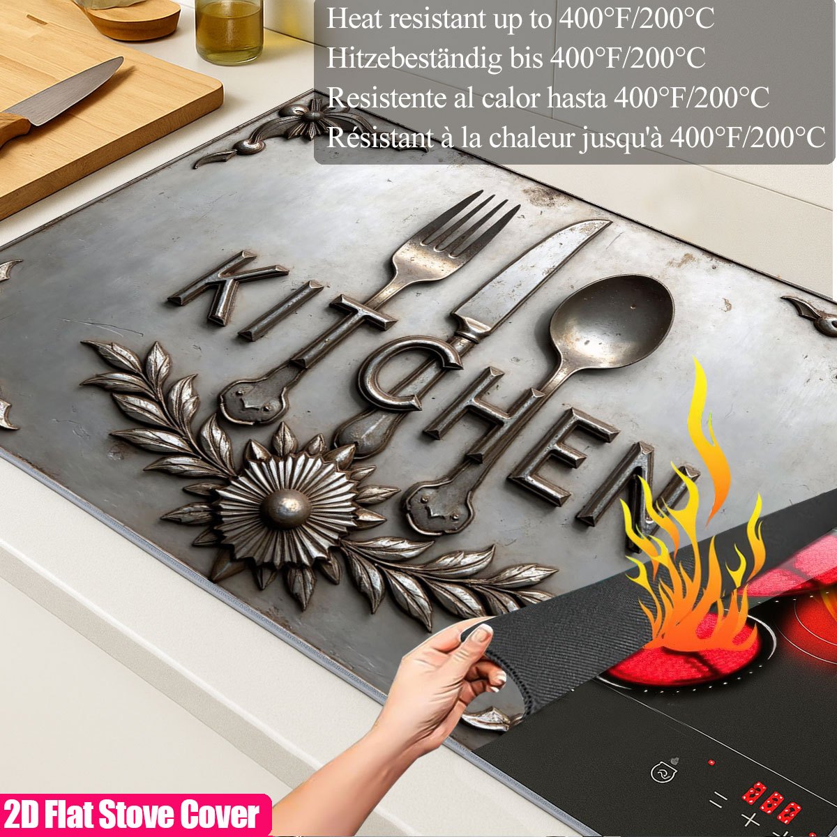 Heavy Duty Metal Stove Top Cov - Kitchen Appliances Electric Stove reseña y precio