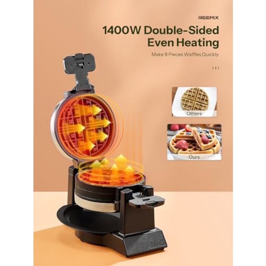 Classic Waffle Iron Double Bel - Waffle Iron Belgian reseña y precio