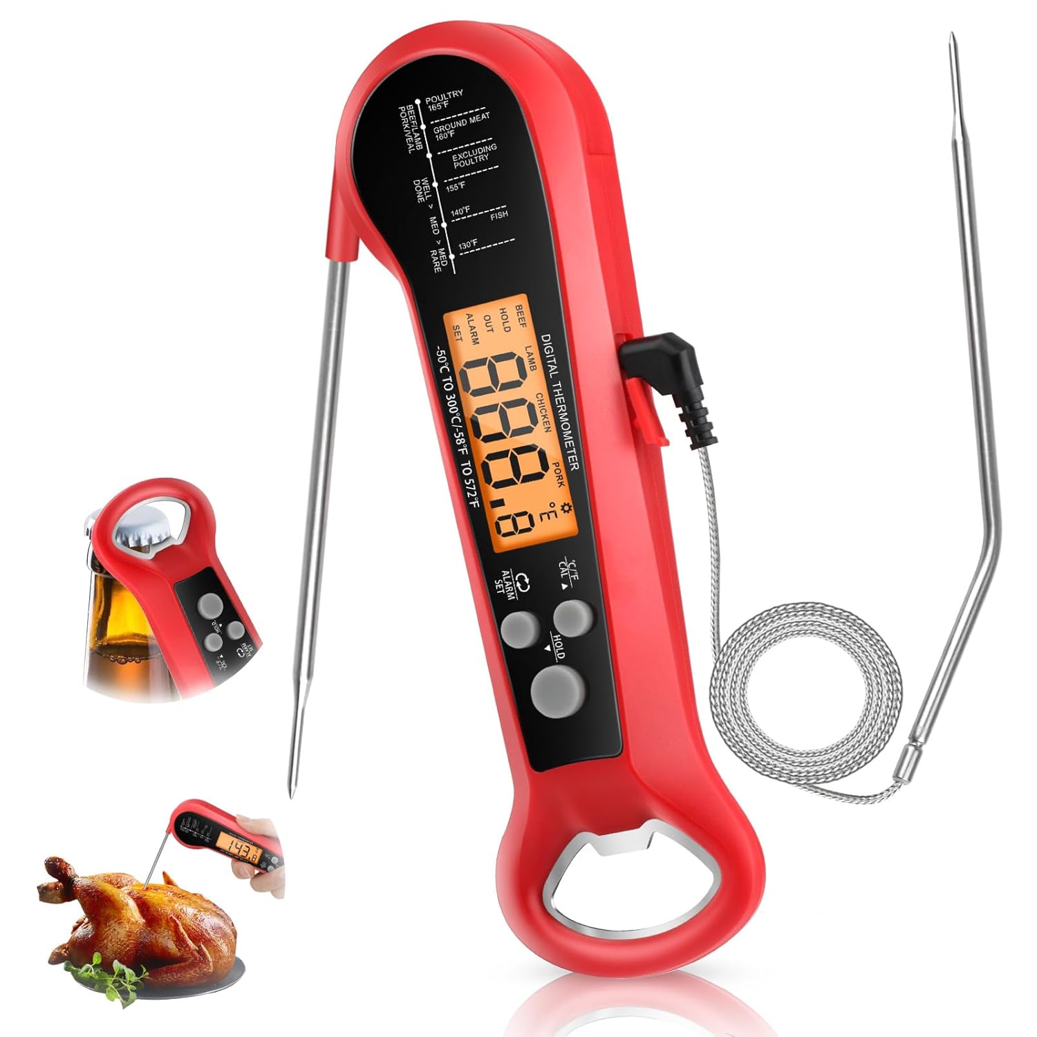 Long Cable Professional Meat T - Kitchen Appliances For Cooking reseña y precio