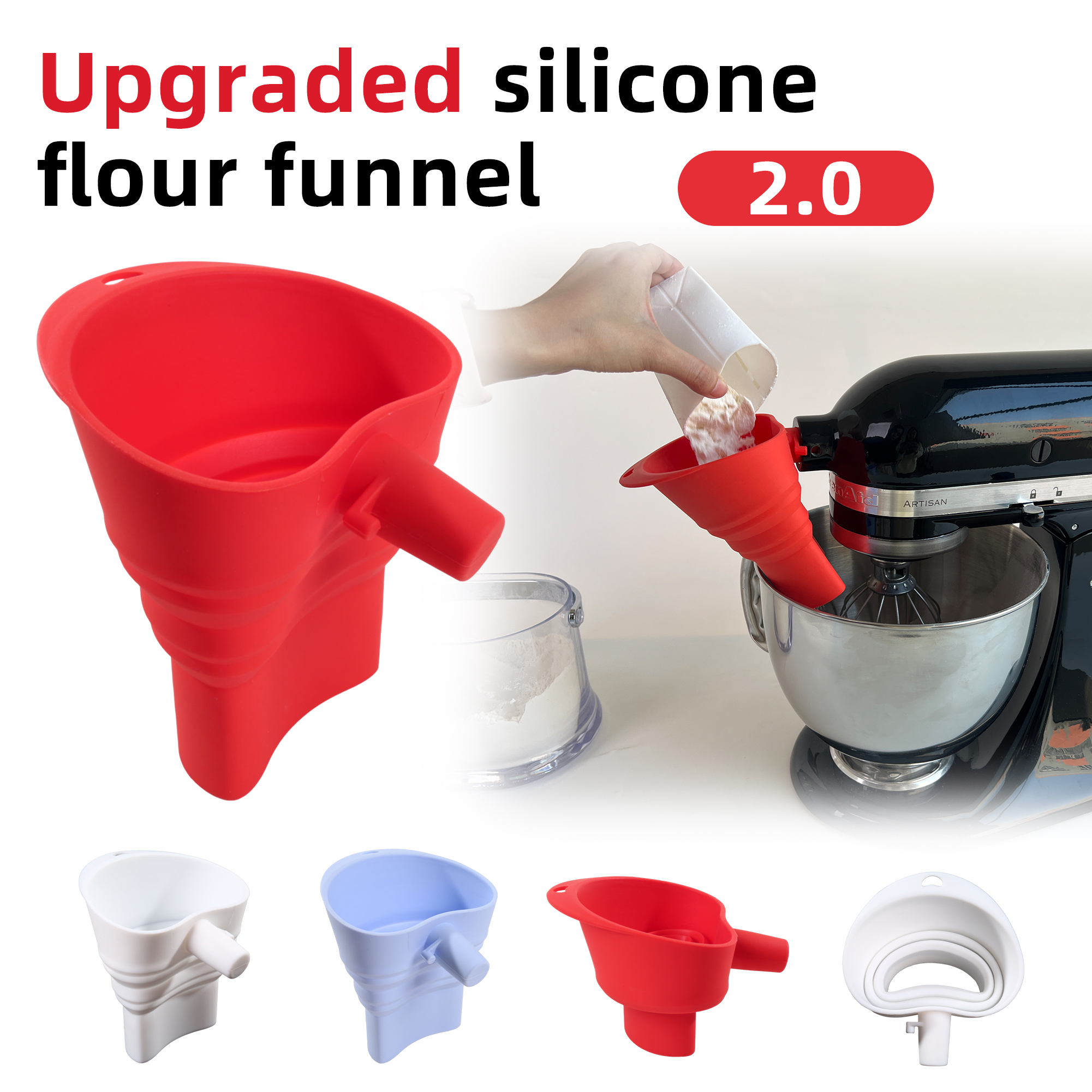 1/3pcs mix Silicone Flour Funn - Kitchen Appliances Australia reseña y precio