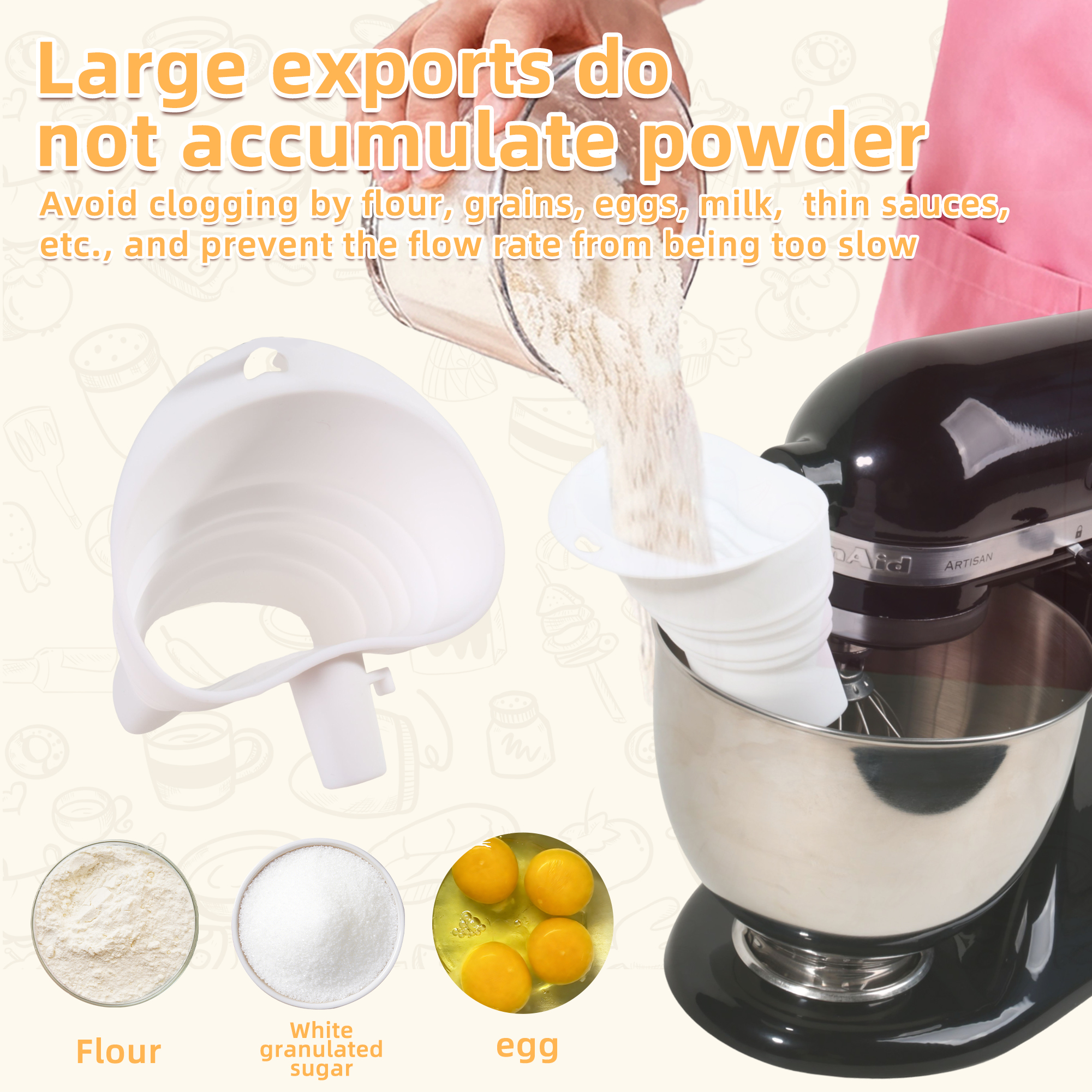 1/3pcs mix Silicone Flour Funn - Kitchen Appliances Australia reseña y precio